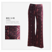 OEM Women Casual Trousers Sexy Flower Print Rayon Ladies Pants